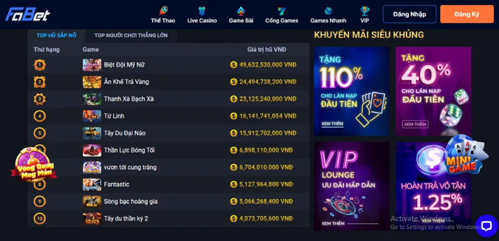 Giao diện ứng dụng 777win Slot trên thiết bị iOS